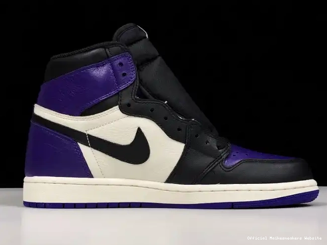 Official Maikesneakers 1 Purple 555088-501 Air Jordan Court 0403